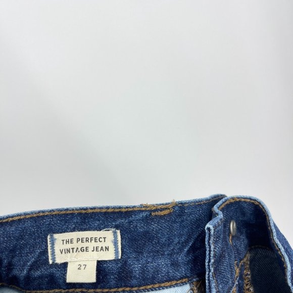 Madewell Jeans Blue Perfect Vintage Metallic Tuxedo Stripe Edition Denim Size 27 - Picture 6 of 8